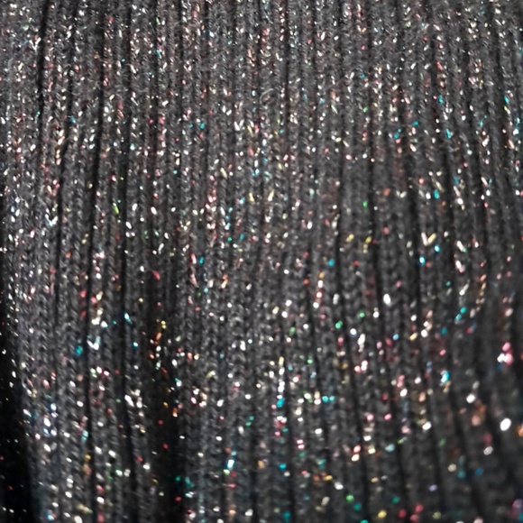 Karen Scott Turtleneck Sweater Black Lurex Multicolor - Picture 1 of 4